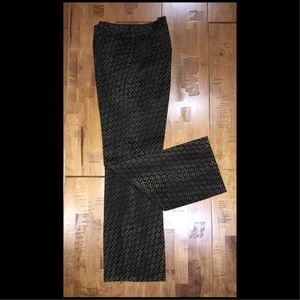 Etcetera Pants Black and Gold Print Size 8